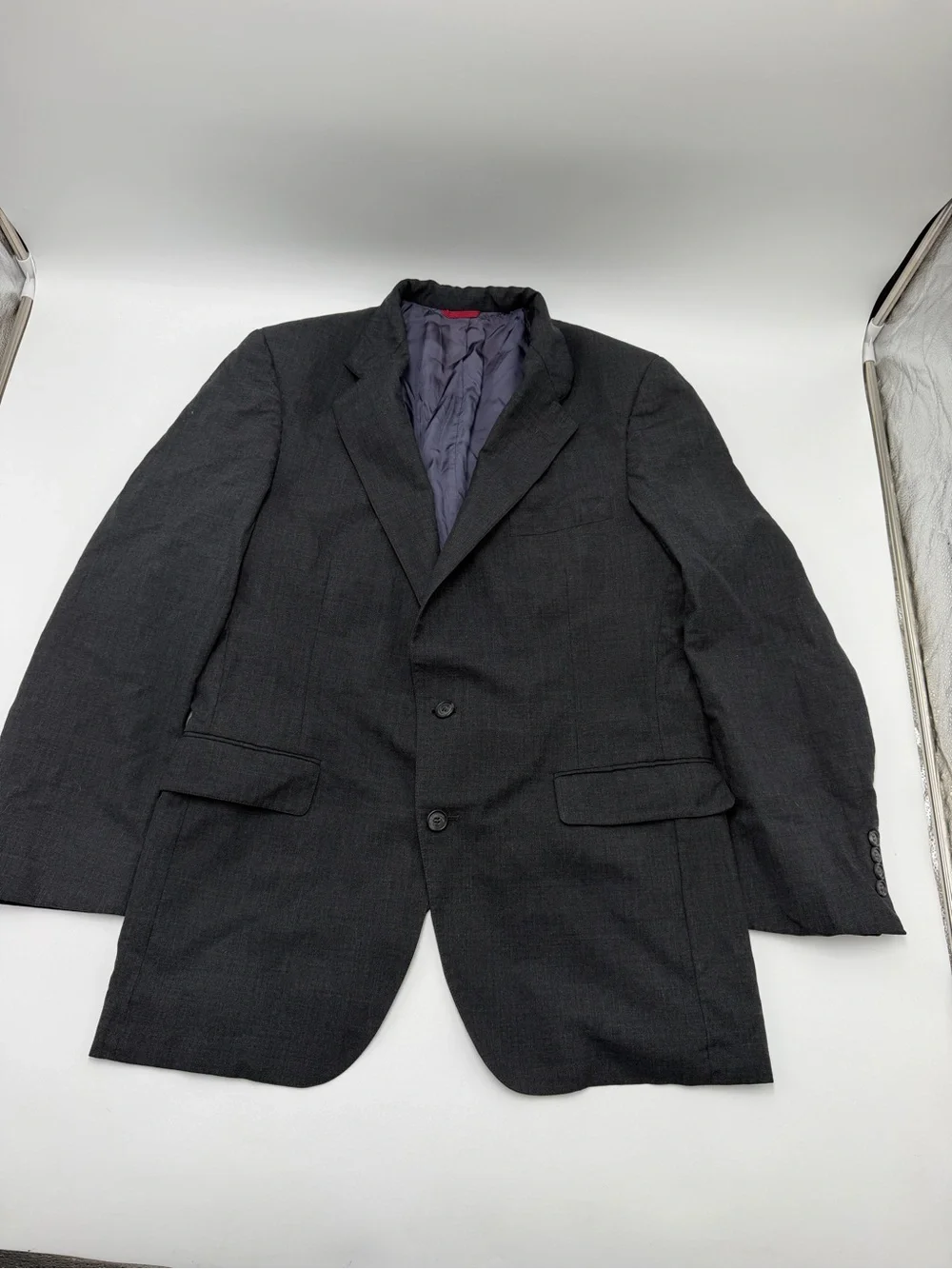 J.S. A. Bank Executive Collection Gray Wool Blend Sport Coat Blazer Appr 42R USA